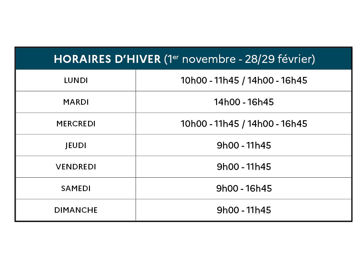 Horaires dhiver 1