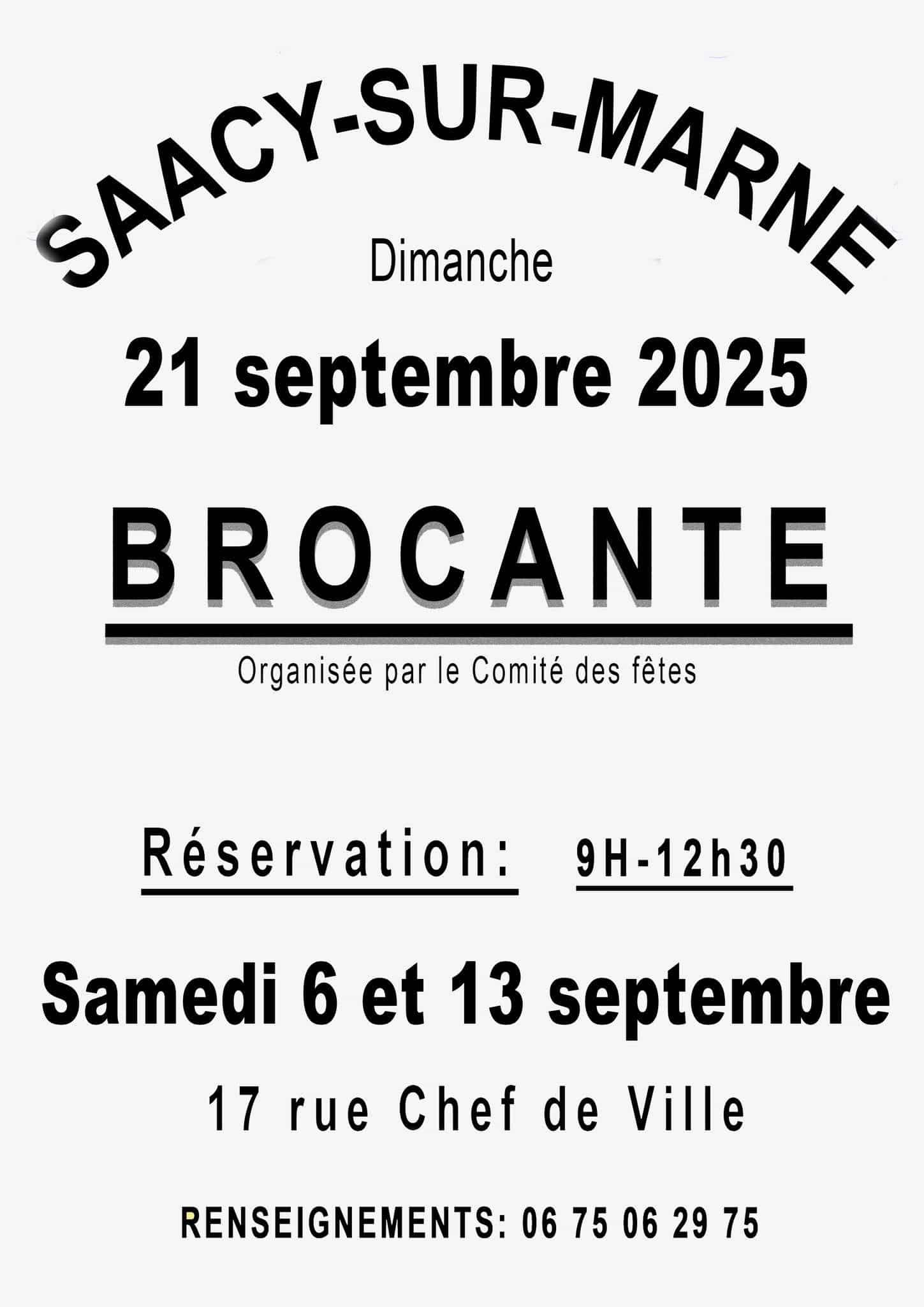 brocante 21 septembre