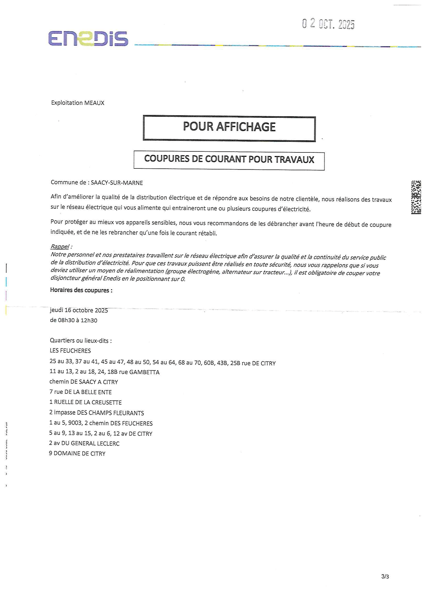 ENEDIS-affichage-coupure-de-courant-pour-travux-16-Octobre-2025