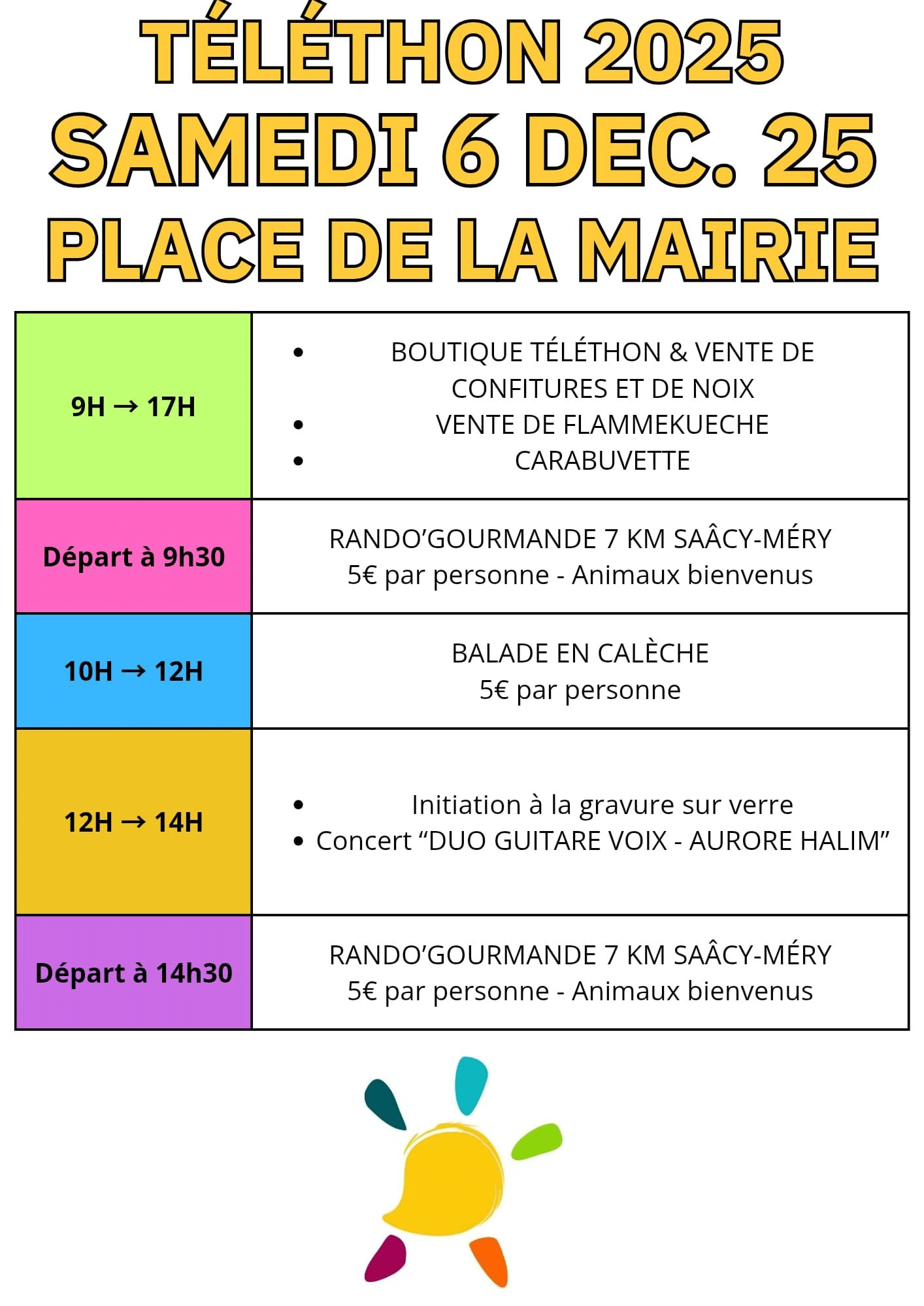 Téléthon samedi 6
